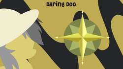 Size: 1920x1080 | Tagged: safe, artist:oobrushstrokeoo, daring do, g4, cutie mark, mispelled names, simple, vector, wallpaper