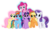 Size: 10022x6000 | Tagged: safe, artist:theshadowstone, applejack, fluttershy, pinkie pie, rainbow dash, rarity, twilight sparkle, alicorn, earth pony, pegasus, pony, unicorn, g4, absurd resolution, female, mane six, mare, simple background, transparent background, twilight sparkle (alicorn)