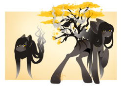 Size: 1024x725 | Tagged: safe, artist:mongooseapples, oc, oc only, original species, adoptable, augmented tail, solo, tree