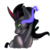 Size: 501x488 | Tagged: dead source, safe, artist:temerariekh, king sombra, g4, curved horn, dark magic, horn, magic, male, simple background, solo, sombra eyes, stupid sexy sombra, transparent background