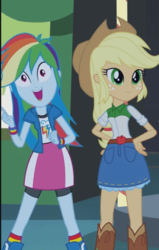 Size: 445x700 | Tagged: safe, screencap, applejack, rainbow dash, human, equestria girls, g4, my little pony equestria girls: rainbow rocks, perfect day for fun, boots, cropped, faic, female, shoes