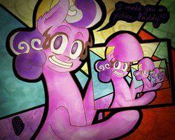 Size: 1000x800 | Tagged: safe, artist:darkestsunset, screwball, g4, hat, propeller hat, recursion, speech bubble, swirly eyes