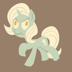 Size: 500x500 | Tagged: safe, artist:fauxsquared, trixie, pony, unicorn, g4, color palette challenge, derp, female, mare, scrunchy face, solo