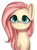 Size: 772x1049 | Tagged: safe, artist:yukomaussi, fluttershy, g4, bust, colored pupils, female, simple background, solo