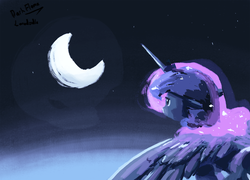 Size: 1280x924 | Tagged: safe, artist:darkflame75, princess luna, lunadoodle, g4, female, moon, night, solo