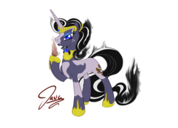 Size: 864x623 | Tagged: safe, artist:halcyonnoctem, oc, oc only, oc:java bean, oc:nightmare java, coffee, corrupted, nightmare, solo