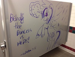 Size: 1280x960 | Tagged: safe, twilight sparkle, alicorn, pony, g4, female, mare, monochrome, traditional art, twilight sparkle (alicorn), vandalism