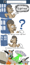 Size: 1008x2146 | Tagged: safe, doctor whooves, time turner, g4, ask, askdrwhooves, comic, crossover, male, solo, tardis, tumblr