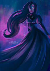 Size: 566x800 | Tagged: safe, artist:mjsilentum, princess luna, human, g4, female, humanized, solo