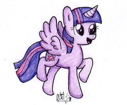 Size: 1070x880 | Tagged: safe, artist:babyabbiestar, twilight sparkle, alicorn, pony, g4, female, mare, solo, traditional art, twilight sparkle (alicorn)