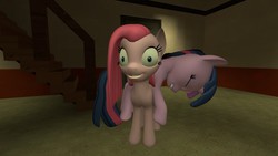 Size: 1280x720 | Tagged: safe, artist:kwark85, pinkie pie, twilight sparkle, g4, 3d, gmod, pinkamena diane pie, smiling