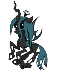 Size: 1024x1249 | Tagged: dead source, safe, artist:think-pink-live-lime, queen chrysalis, changeling, changeling queen, g4, cute, cutealis, female, solo