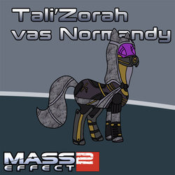 Size: 894x894 | Tagged: safe, artist:bydy, pony, mass effect, mass effect 2, ponified, solo, tali'zorah vas normandy