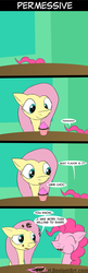 Size: 800x2467 | Tagged: safe, artist:loceri, fluttershy, pinkie pie, earth pony, pegasus, pony, g4, comic, cupcake, dialogue, slice of life