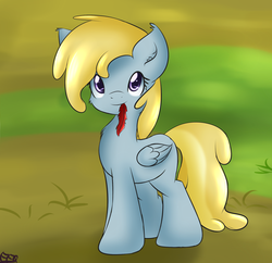 Size: 2000x1935 | Tagged: safe, artist:freefraq, chirpy hooves, pegasus, pony, g4, cute, feather, solo