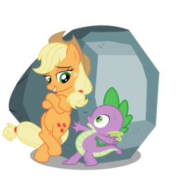 Size: 1600x1600 | Tagged: safe, hundreds of users filter this tag, vector edit, applejack, spike, tom, dragon, earth pony, pony, g4, bedroom eyes, bipedal, crossed arms, crossed legs, female, male, ship:applespike, shipping, show accurate, simple background, straight, transparent background, vector