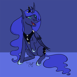 Size: 1000x1001 | Tagged: safe, artist:midnightsix3, princess luna, lunadoodle, g4, female, solo