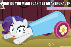 Size: 652x429 | Tagged: safe, edit, edited screencap, screencap, rarity, pony, unicorn, g4, spike at your service, cannon, cropped, female, image macro, mare, meme, party cannon, solo