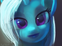 Size: 800x600 | Tagged: safe, artist:grissaecrim, trixie, pony, unicorn, g4, close-up, female, lipstick, looking at you, mare, solo