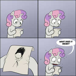 Size: 1024x1024 | Tagged: safe, sweetie belle, oc, g4, exploitable meme, meme, stylistic suck, sweetie's note meme