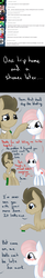 Size: 565x3420 | Tagged: safe, artist:lilliesinthegarden, doctor whooves, nurse redheart, time turner, g4, ask, bandage, blushing, compliment, dialogue, necktie, nurse turner, tumblr