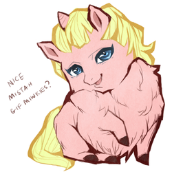 Size: 500x500 | Tagged: safe, artist:fwufee, fluffy pony, female, filly, fluffy pony foal, solo