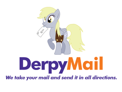 Size: 800x600 | Tagged: safe, derpy hooves, pegasus, pony, g4, female, letter, mail, mailmare, mare, mouth hold, solo