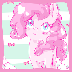 Size: 1500x1500 | Tagged: safe, artist:takuan_lte, pinkie pie, g4, female, looking at you, pixiv, solo