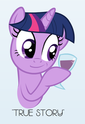 Size: 461x673 | Tagged: safe, artist:mikesouthmoor, twilight sparkle, g4, female, meme, reaction image, simple background, solo, true story