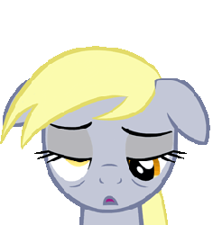 Size: 250x264 | Tagged: artist needed, safe, derpy hooves, pegasus, pony, g4, animated, blinking, bored, derp, female, mare, solo, tired