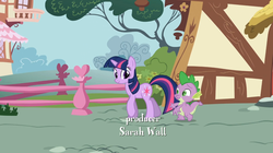 Size: 1365x767 | Tagged: safe, screencap, spike, twilight sparkle, boast busters, g4, sarah wall