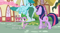 Size: 1365x767 | Tagged: safe, screencap, spike, spring melody, sprinkle medley, twilight sparkle, boast busters, g4