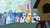 Size: 1365x767 | Tagged: safe, screencap, applejack, bon bon, candy mane, cloud kicker, coco crusoe, doctor whooves, fluttershy, lemon hearts, lightning bolt, minuette, parasol, ponet, rainbow dash, rainbowshine, rarity, spike, spring melody, sprinkle medley, sweetie drops, time turner, white lightning, dragon, earth pony, pegasus, pony, unicorn, boast busters, g4, my little pony: friendship is magic, female, flying, male, mare, rearing, stallion