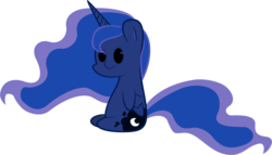 Size: 1870x1073 | Tagged: safe, artist:zacatron94, princess luna, alicorn, pony, g4, female, luna plushie, plushie, simple background, sitting, smiling, solo, transparent background, vector