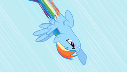 Size: 1365x768 | Tagged: safe, screencap, rainbow dash, pegasus, pony, boast busters, g4, season 1, female, motion blur, solo