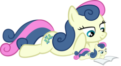 Size: 993x544 | Tagged: safe, artist:muffinname, bon bon, sweetie drops, earth pony, pony, g4, duality, female, mare, reading, simple background, transparent background