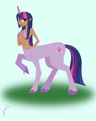 Size: 900x1145 | Tagged: safe, artist:rainekitty, twilight sparkle, centaur, ponytaur, taur, g4, female, solo