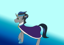 Size: 1403x992 | Tagged: safe, artist:einsam71, king sombra, pony, unicorn, g4, good king sombra, male, solo, stallion