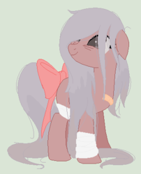 Size: 332x410 | Tagged: safe, artist:theshaniasaur, oc, oc only, bandage, sicksona, solo