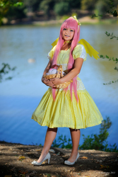 Size: 803x1204 | Tagged: safe, fluttershy, human, g4, braces, cosplay, irl, irl human, photo, solo