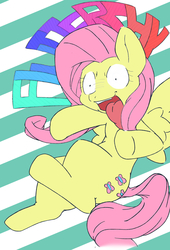 Size: 2372x3492 | Tagged: safe, artist:yasumitsu, fluttershy, g4, female, high res, pixiv, solo, tongue out