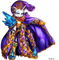 Size: 970x1000 | Tagged: safe, artist:nekubi, rarity, g4, cape, clothes, female, simple background, solo