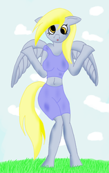 Size: 1241x1964 | Tagged: safe, artist:jojo27150, derpy hooves, anthro, g4, arm hooves, female, solo