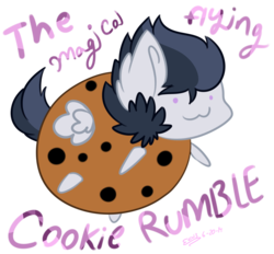 Size: 4519x4188 | Tagged: safe, artist:scootaloocuteness, rumble, pegasus, g4, absurd resolution, colt, cookie, foal, male, solo