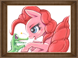 Size: 400x300 | Tagged: safe, artist:usappy-barkhaward, gummy, pinkie pie, g4, 3ds