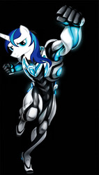 Size: 363x640 | Tagged: safe, artist:lucarioaaron, shining armor, g4, andrew francis, male, max steel, solo, voice actor joke