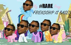 Size: 500x314 | Tagged: safe, applejack, fluttershy, pinkie pie, rainbow dash, rarity, twilight sparkle, g4, 1000 hours in ms paint, based god, lil b, ms paint