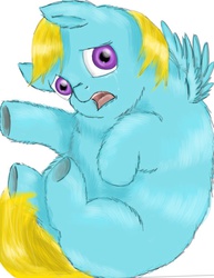 Size: 1486x1928 | Tagged: safe, artist:waggytail, fluffy pony, fluffy pony original art, solo, stuck