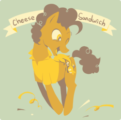 Size: 596x594 | Tagged: safe, artist:raichi, boneless, cheese sandwich, g4, limited palette, male, old banner, solo