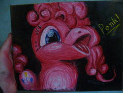 Size: 640x480 | Tagged: safe, pinkie pie, g4, female, ponk, ponkie poy, solo, traditional art, wat, what has science done